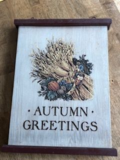 Autumn Greeting Wooden Sign