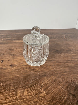 Vintage Cut Glass Jelly Jar ( 2 pc)