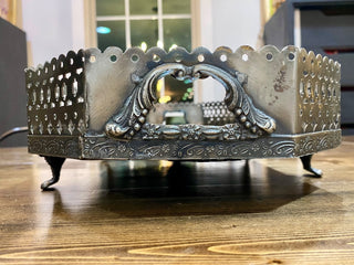 Silver Claw Footed Mirrored Tray