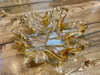 MC Amber Maple Leaf Dish