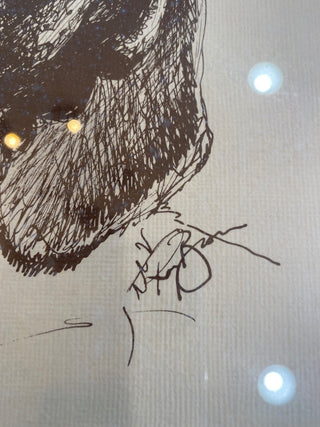 14x18 Ink Drawing of Basset Hound