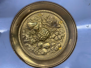 Made in England Brass  Grape Embossed Dish