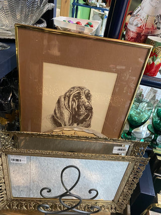 14x18 Ink Drawing of Basset Hound