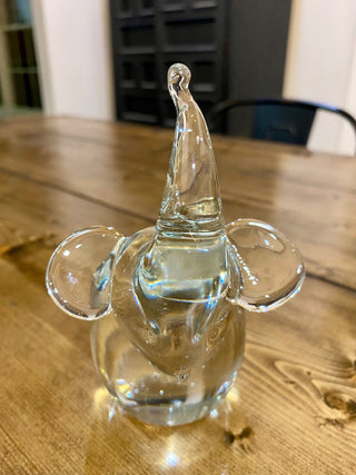 Elephant Blown Glass Paperweight