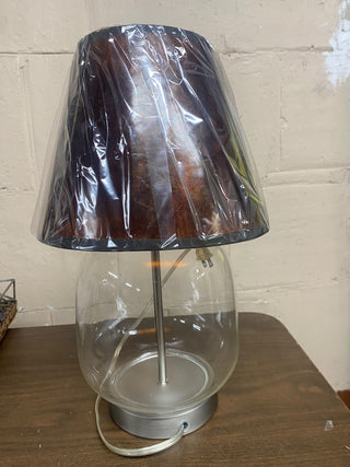 Clear Glass Bubble Capri Lamp Leopard Shade
