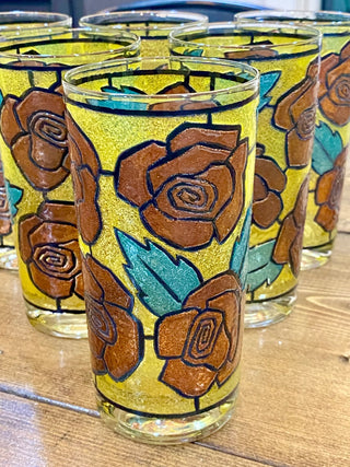6pc Stained Glass Tumblers
