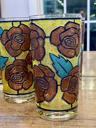 6pc Stained Glass Tumblers