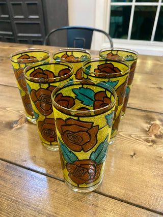 6pc Stained Glass Tumblers