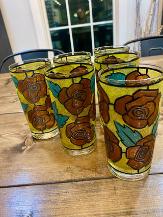 6pc Stained Glass Tumblers