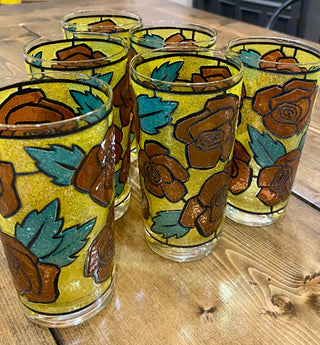 6pc Stained Glass Tumblers