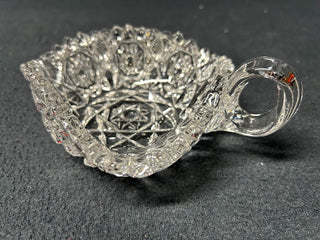 Glass Handled-Semi-Heart Shaped Dish