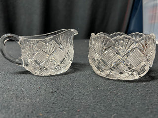 Diamond Block Cream and Sugar Set