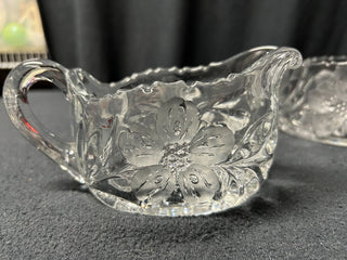 Cornflower Sugar & Creamer Crystal Set