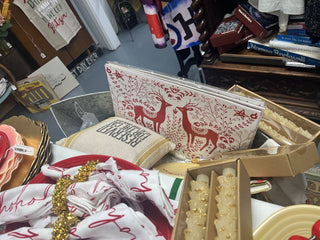 Beige & Gold Holiday Candles 9" (2 Set) New