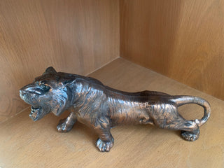 Vintage Copper Tiger 14 inches long and 8 inches high