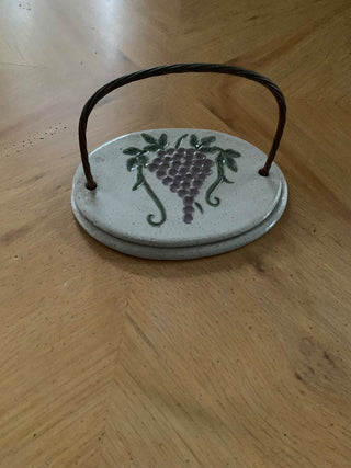 Vintage Pottery Leaf/Flower Press Approximately 8 inches by 6 inches