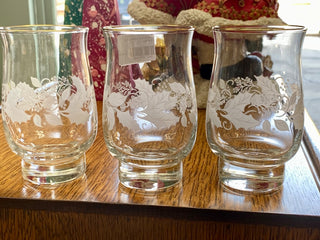 3pc Arby’s Frosted Holly Glasses