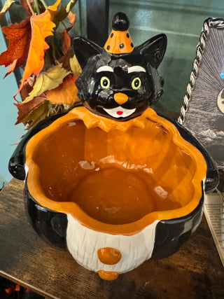 K&K Dolomite Vintage Inspired Cat Bowl