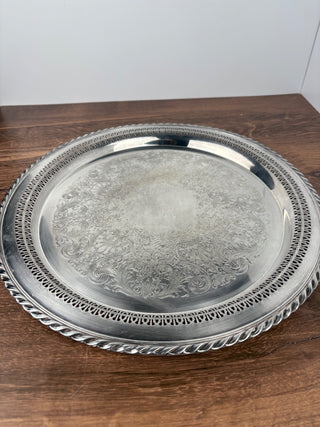Round Silver Tray