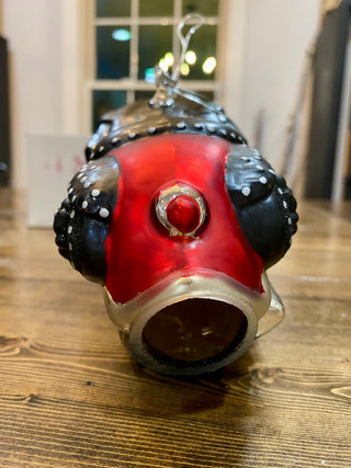 Mercury Glass Motorcycle Ornament