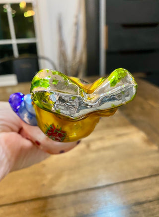 Blown Glass Clowns Ornament