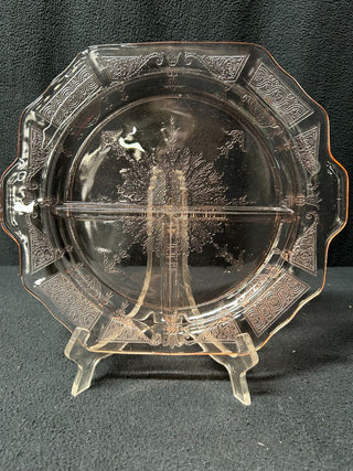 3-Paneled Princess Pink Plate