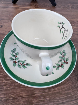 Vintage Spode Christmas Tree Buffet Set in Box - Made in England - Dinner Plate, Cup & Saucer S3324-U