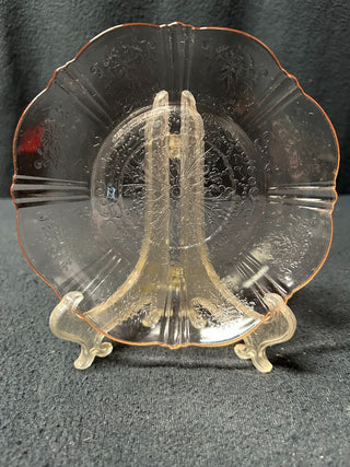 Pink Saucer Plate-8 edged small