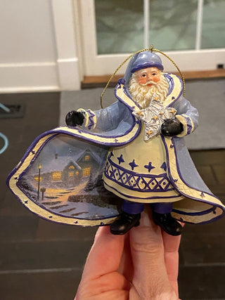 Thomas Kinkade "Starry Winter Night Santa" Ornament