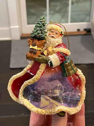 Thomas Kinkade "Season Glowing Bright Santa" Thomas Kinkade Ornament
