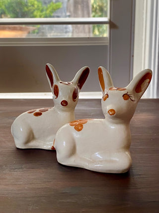 California Pottery Deer Salt & Pepper Shakers