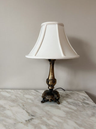 Brass Table Lamp w/ Fabric Shade
