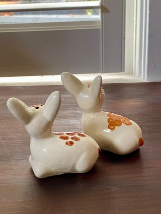 California Pottery Deer Salt & Pepper Shakers
