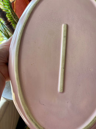 Pink Matte Finish Ceramic Serving Dish