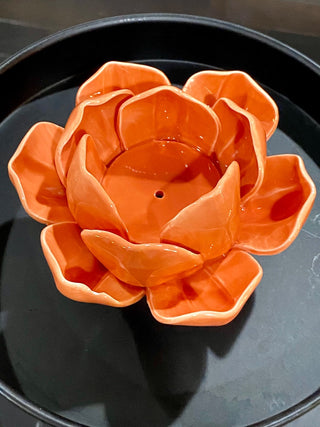 Ceramic Flower Candle Votive