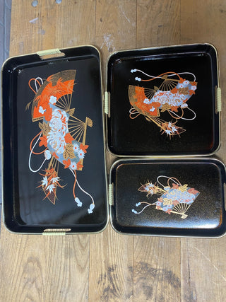 Set of Three Nesting Asiana Fan Trays