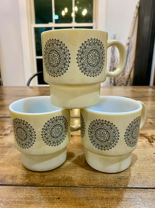 3pc Stacking Mandala Mugs