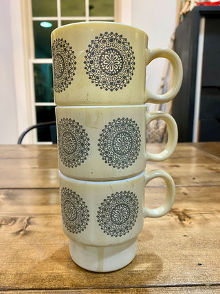 3pc Stacking Mandala Mugs