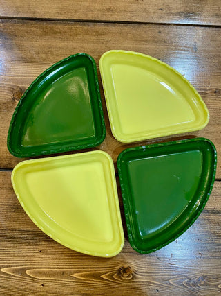 4pc Hazel Atlas Lasy Susan Serving Dishes