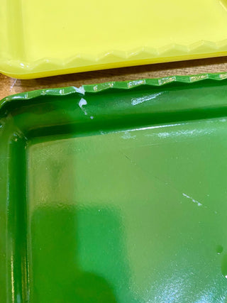 4pc Hazel Atlas Lasy Susan Serving Dishes