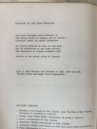 1963 "A Cook's Tour of San Francisco" Hardcover Book