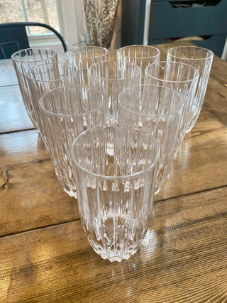 10pc Mikasa Park Lane Crystal Highball Glasses