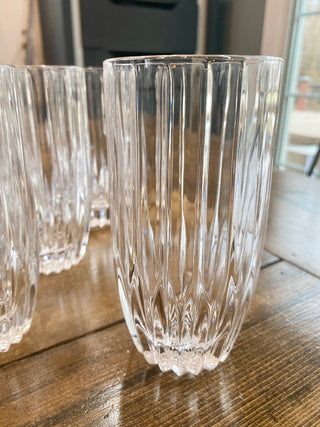 10pc Mikasa Park Lane Crystal Highball Glasses