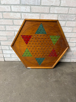 Large Wooden Chinese Checkers Gameboard