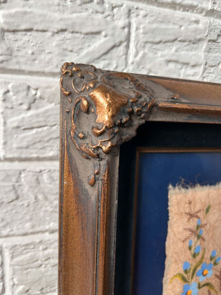 16 1/4"Lx11 1/4"W Blue Floral Artwork