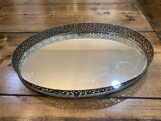 13” Gold Mirrored Vanity Tray