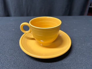 Yellow Teacup and Saucer Fiestaware