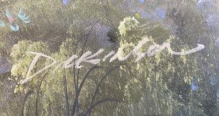 Oil Painting, Cottage Landscape, Signed Dickinson