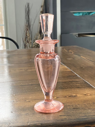New Martinsville Queen Anne Pink Perfume Bottle