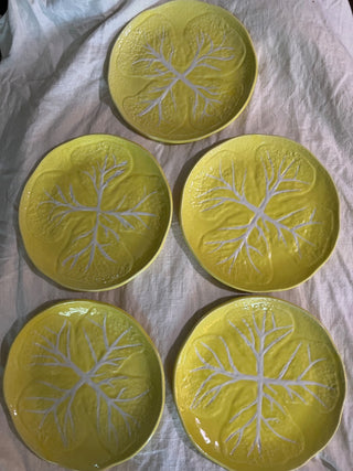 11” Sunny Yellow Portuguese Cabbage Plate by Image Inn - Sold Separately